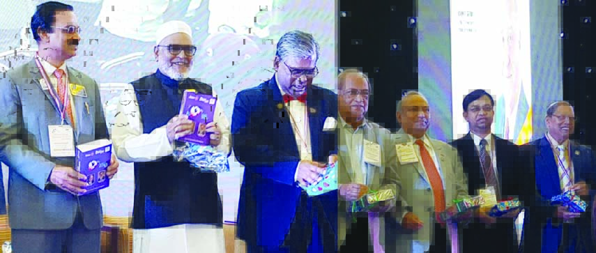 Liberation War Affairs Minister AKM Mozammel Haque, among others, at the year launching programme of Rotary International Bangladesh District-3281 organised recently in the city.