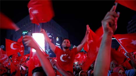 Nighttime rallies were held in cities across the country.