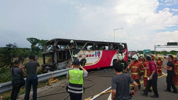 EPA Image caption Officials said there were 24 tourists on board plus a local guide and driver