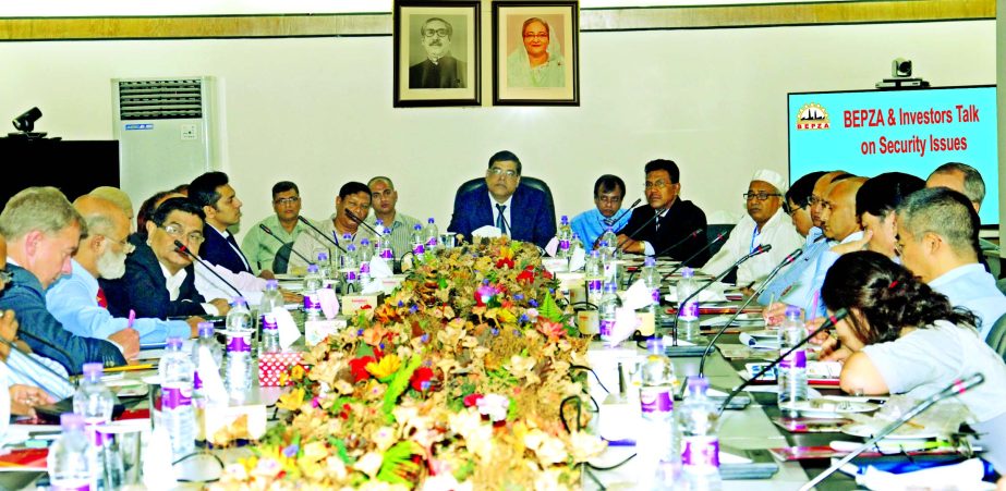 Bangladesh Export Processing Zones Authority (BEPZA) organises an open discussion meeting with investors of EPZs on Thursday in the city. Major General Mohd Habibur Rahman Khan Executive Chairman, Abdul Halim Molla, Member (IP), Md. Mosaddeque Ali, Member