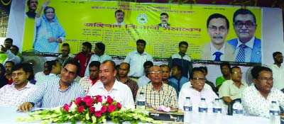 FARIDPUR: Adv Mollah Md Abu Kawser, President, Awami Swechchhasebak League speaking at a protest meeting against anarchies , militancy and secret killings as Chief Guest at Faridpur Sadar Upazila Thana road recently.