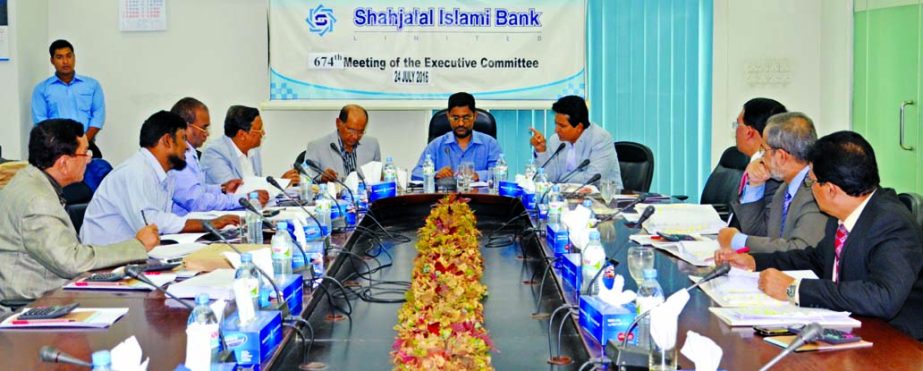 The 674th meeting of the Executive Committee (EC) of Shahjalal Islami Bank Limited (SIBL) held recently in the city. The meeting was presided over by Md. Sanaullah Shahid, Chairman of the EC of the Bank. Among others Chairman of the Board of Directors of