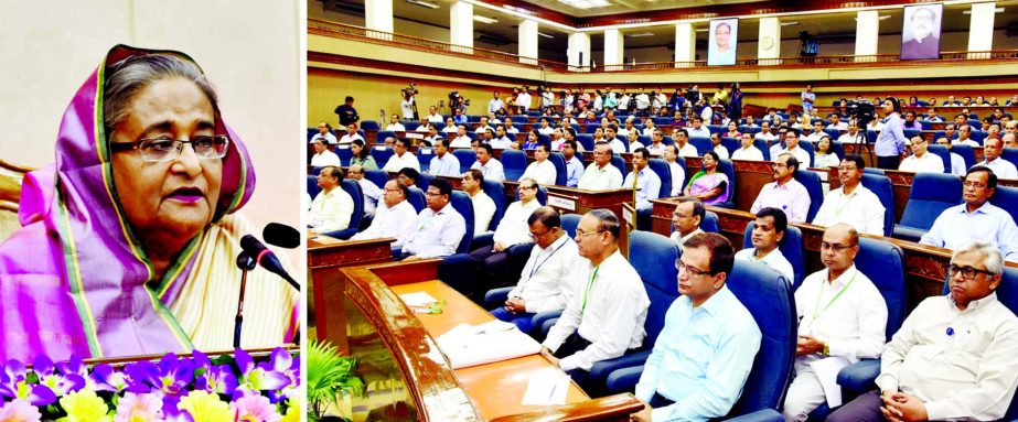 Prime Minister Sheikh Hasina addressing at the Deputy Commissioners' conference at her office on Tuesday.