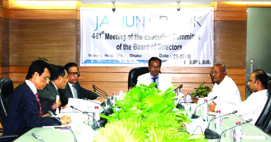 l-Haj Nur Mohammed, Chairman, Executive Committee, Jamuna Bank Limited and Chairman, Jamuna Bank Foundation presided over the 461st EC Meeting held in the city recently. Directors Golam Dastagir Gazi, Bir Protik, Kanutosh Mojumder, Md. Ismail Hossain Sira
