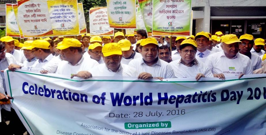 Different organisations including Health Ministry brought out a rally in the city on Thursday marking World Hepatitis Day.