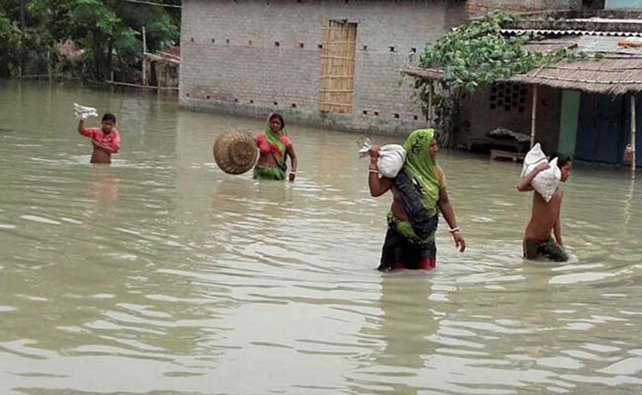An area of 1.83 lakh hectare is said to be submerged in Bihar flood.