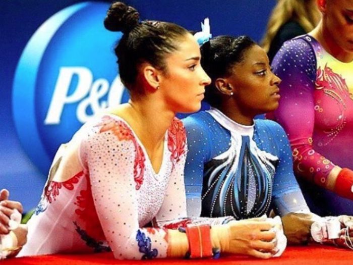 Gymnasts Simone Biles and Aly Raisman are already gearing up for the Rio Olympics - which makes total sense, considering the opening ceremony is happening on Friday (August 5).