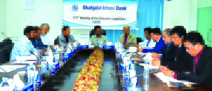 The 675th meeting of the Executive Committee (EC) of Shahjalal Islami Bank Limited held recently at head office of the Bank. The meeting was presided over by Md. Sanaullah Shahid, Chairman of the EC of the Bank. Among others Chairman of the Board of Direc
