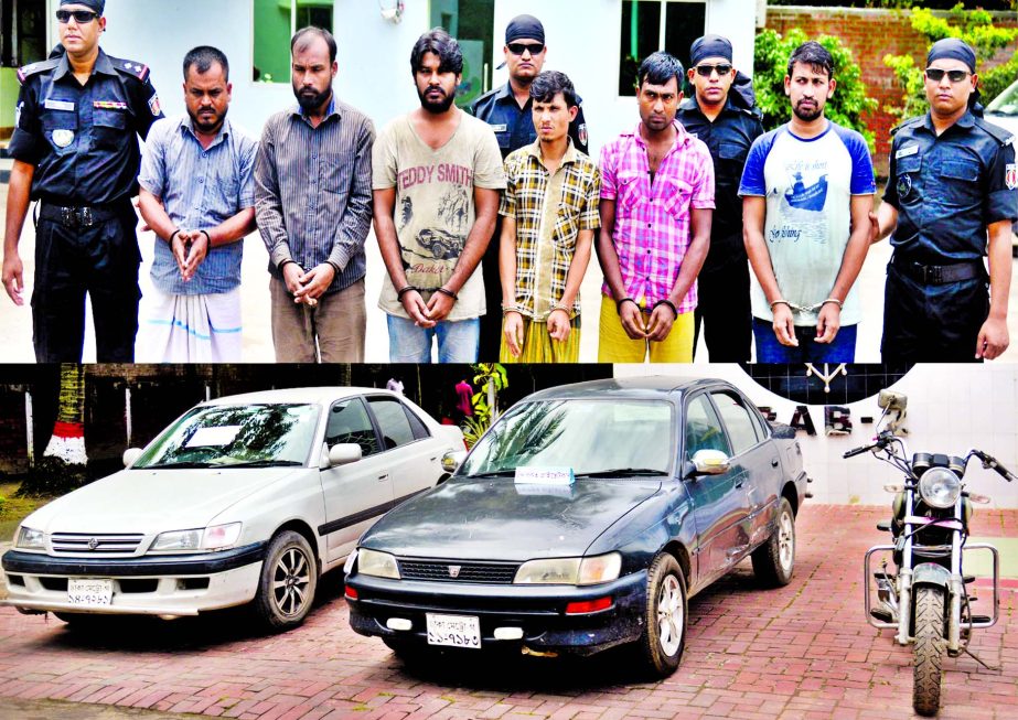 RAB-2 mobile team arrested seven members of inter-district robber gang and seized two cars and a motor cycle from their possession in city's Tejgaon Industrial Area on Tuesday.