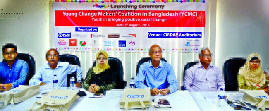 Education Minister Nurul Islam Nahid, among others, at the launching ceremony of Young Change Makers' Coalition in Bangladesh organised by different organisations in CIRDAP Auditorium in the city on Wednesday.