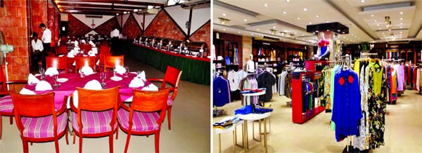 PHOTO SHOWS ON WEDNESDAY: An empty restaurant (left) and a customer-less fashion house at Gulshan (right)â€“as people living in fear after July 1 terror attack.