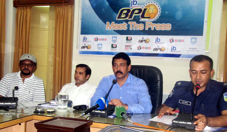 A press conference was held at the conference room of Mymensingh DC office in Mymensingh on Thursday. Some matches of JB Group BPL Football will be held at the Bir Muktijoddha Shaheed Rafiq Uddin Bhuiyan Stadium in Mymensingh from today.
