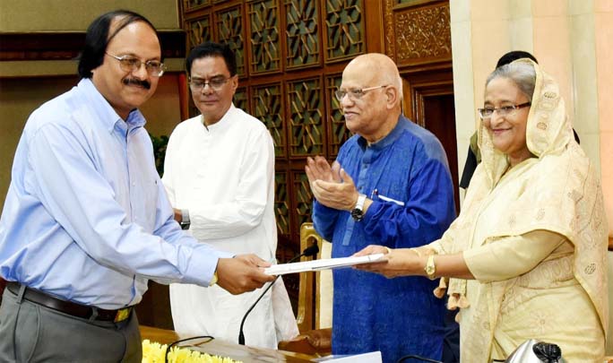 Prime Minister Sheikh Hasina attends the signing ceremony of Annual Performance Agreement with the ministries and divisions at PMO in the city's Tejgaon on Thursday.