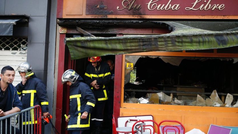 Birthday candles on a cake are thought to have caused the fire -AFP
