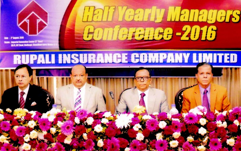 Half-yearly Managers' Conference -2016 of Rupali Insurance Company Limited held in the city recently. Chairman of the Company Mostafa Golam Quddus presided over the conference while Management & Financial Consultant of the Company M. Azizul Huq, Managing