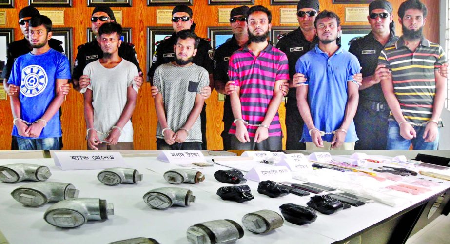 Six suspected members of two militant outfits were arrested by RAB on Wednesday in separate drives in cityâ€™s Uttara, Mirpur and Gabtali areas. Some grenades and gunpowder were also recovered from their possessions.