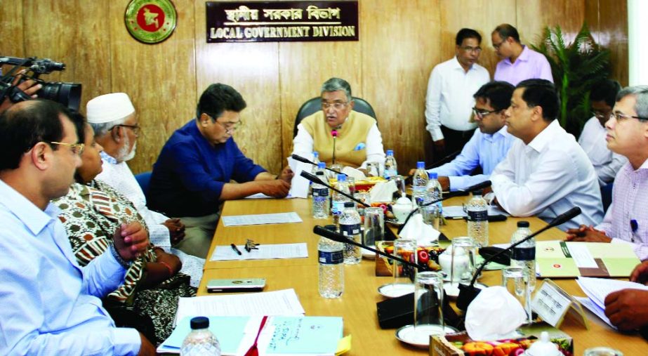 LGRD Minister Khandaker Mosharraf Hossain at a meeting at the Secretariat on Thursday asking all city corporation mayors to keep their respective metropolitan areas neat and clean after slaughtering sacrificial animals during Eid-ul-Azha. Chittagong City