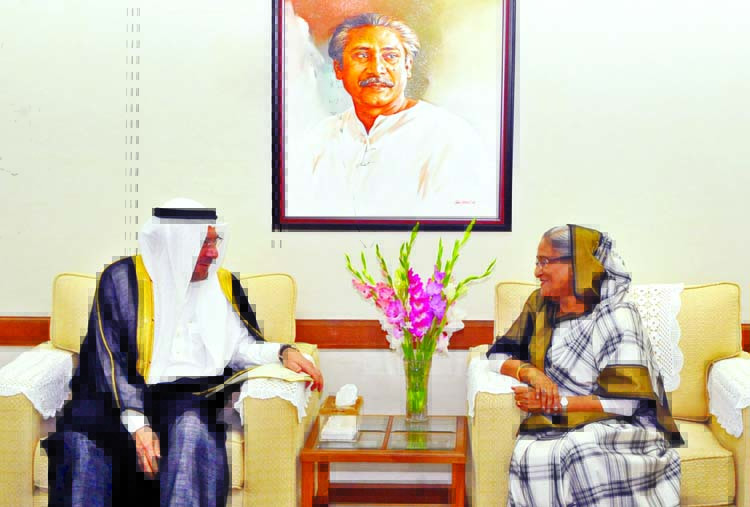 OIC Secretary General Iyad Ameen Madani calls on Prime Minister Sheikh Hasina at Ganobhaban on Thursday. BSS photo
