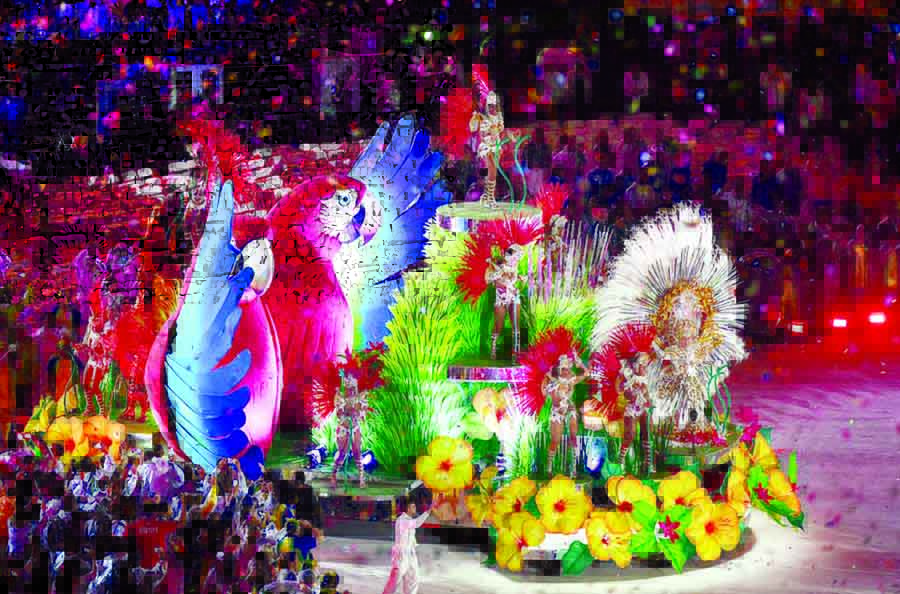 CLOSING CEREMONY : Moments after the Olympic cauldron's flame was extinguished, the arena turned into a Samba-fuelled Carnival-like party on Sunday.