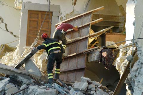 Some 40 per cent of the I talian population, 24 million people, live in zones vulnerable to earthquakes.