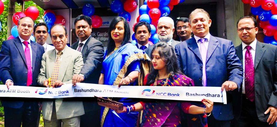 Abdus Salam, Chairman of NCC Bank formally inaugurated its a new ATM booth at Bashundhara Residential Area in the city on Sunday. Managing Director & CEO Golam Hafiz Ahmed, Additional Managing Director Mosleh Uddin Ahmed and Deputy Managing Director Md. H