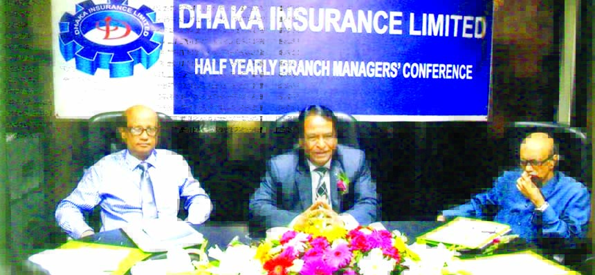 The half yearly branch managers conference-2016 of Dhaka Insurance held recently in the city. AQM Wazed Ali, CEO and Managing Director, Md. Lutfor Rahman Chowdhury, Advisor and Md Abul Hashim, Deputy Managing Director (FA) were present at the conference a