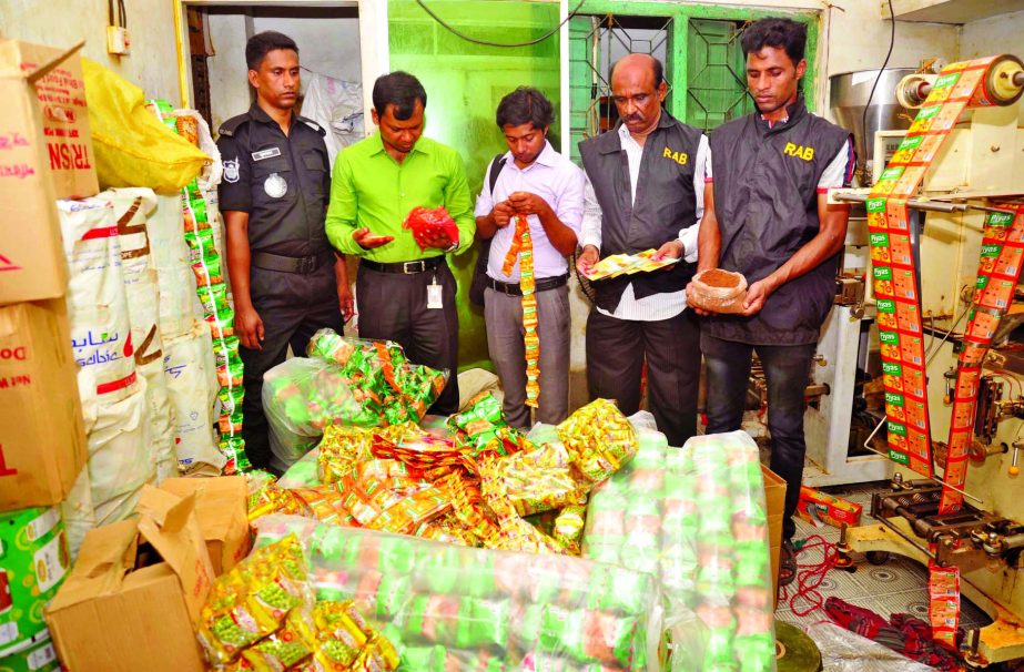 RAB-1 team led by an executive magistrate conducted a drive in city's Islambagh area on Wednesday and realised fine about Taka five lakh from some companies for producing and marketing substandard food items.