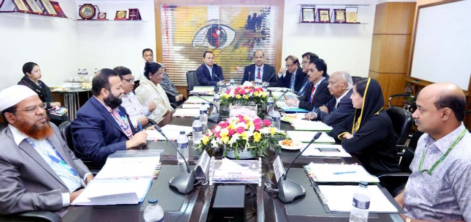 Prof Dr Yousuf M Islam, Chairman of the Syndicate and Vice Chancellor of Daffodil International University presiding over the 16th Syndicate Meeting of Daffodil International University held at the Conference Room of the university Administrative Building