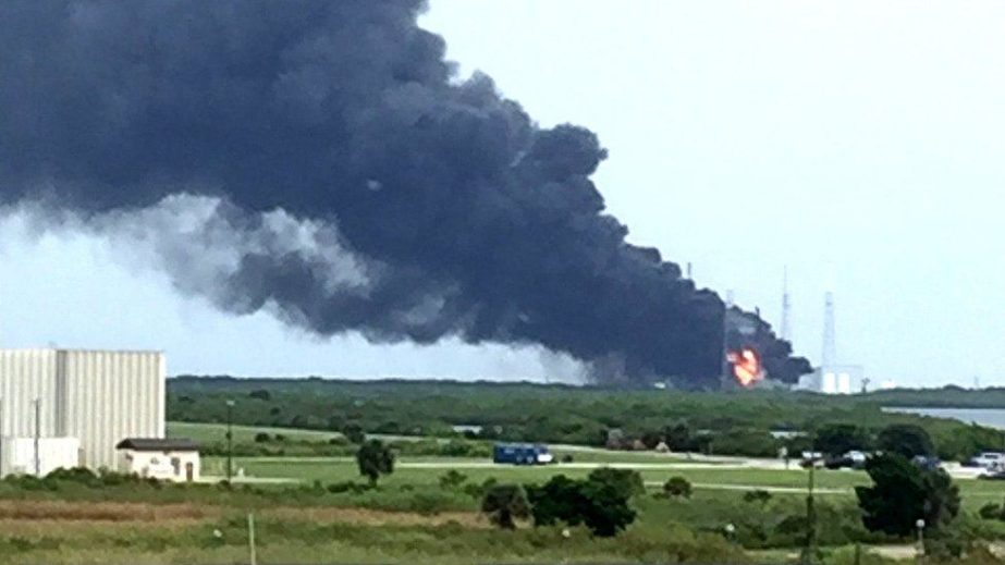 An employee at the Kennedy Space Center took this image of the blast