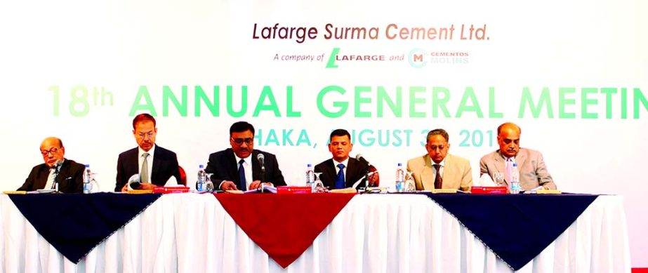 The 18th Annual General Meeting of Lafarge Surma Cement Limited held recently. The meeting was presided over by Neeraj Akhoury, Director & Chief Executive Officer of the Company, with presence of members of the Board of Directors and general shareholders.