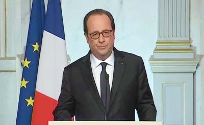 In a speech on terrorism and democracy, Francois Hollande defended the country's Muslim minority.