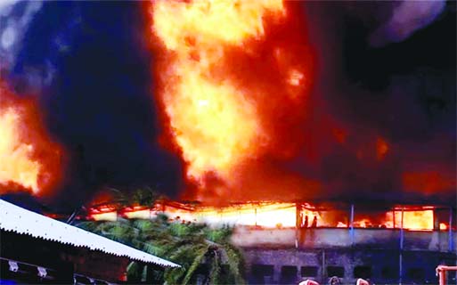 Heavy boiler explosion at Tongi's BSCIC Industrial Zone sparked off devastating fire that led to the collapse of 4-storey building killing 26, injuring 70 others on Saturday.