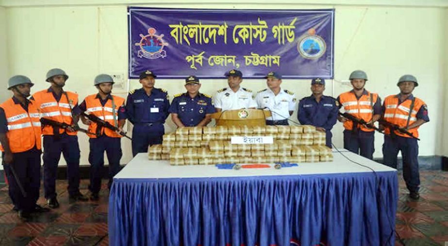 Members of Bangladesh Coast Guard seized around four-lakh pieces of yaba tablets worth around Tk 19 crore from Sattar Mazhirghat area under Anwara upazila of the district on Sunday.