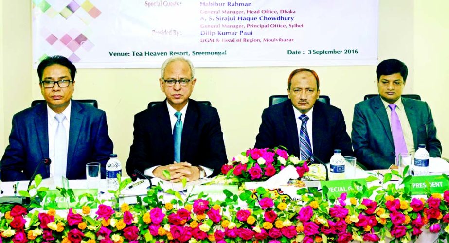 2nd Managers' Conference- 2016 of Pubali Bank Ltd. (PBL) Moulavibazar Region held recently. Safiul Alam Khan Chowdhury, Additional Managing Director, Habibur Rahman, General Manager and A S Sirajul Haque Chowdhury, General Manager of Sylhet Principal Off