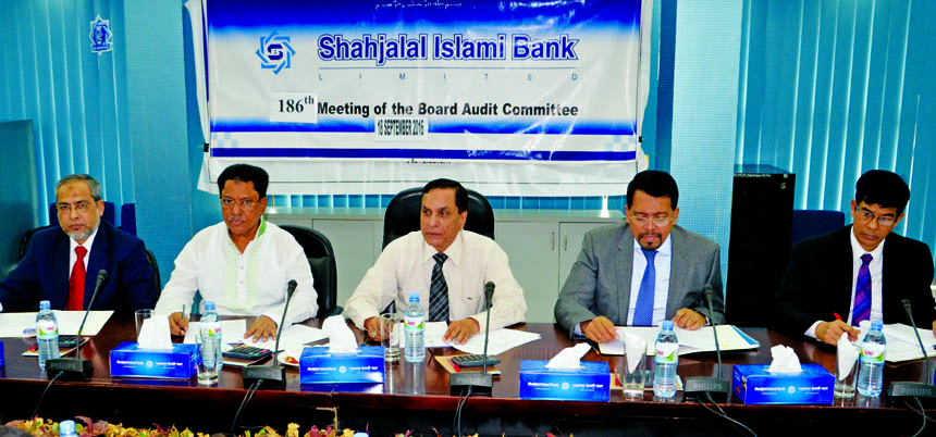 Mosharraf Hossain, Chairman of the Board Audit Committee of Shahjalal Islami Bank Limited, presided over its 186th meeting of the Committee. Among others Director Abdul Halim, Managing Director Farman R Chowdhury, Deputy Managing Directors Md. Shahjahan S
