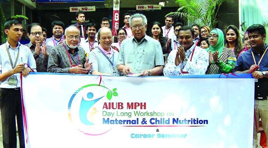 A view of the inauguration of a daylong MPH workshop on maternal and child nutrition at American International University - Bangladesh recently.