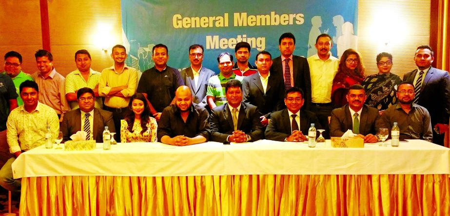 The 6th AGM of Junior Chamber International, Dhaka South held at a city hotel recently. Tanvir Aman, President of Dhaka South and Sakhawat Hossain Mamun, National President of the chamber were present among others in the meeting.