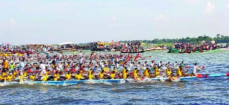 NARSINGDI: A traditional boat race was held in Meghna River in Narsingdi organised by Sher-e - Bangla Club on Saturday.