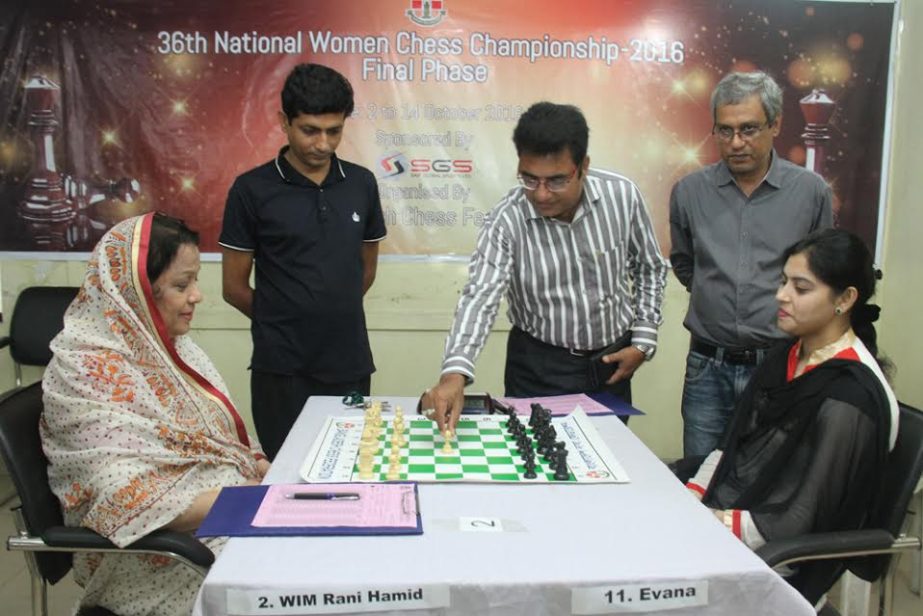 Gazi Shayiful Tarique, Vice President of Bangladesh Chess Federation Inaugurating Final Phase of the Saif Global Sports 36th National Women Chess Championship-2016 at Chess Federation hall-room on Monday.