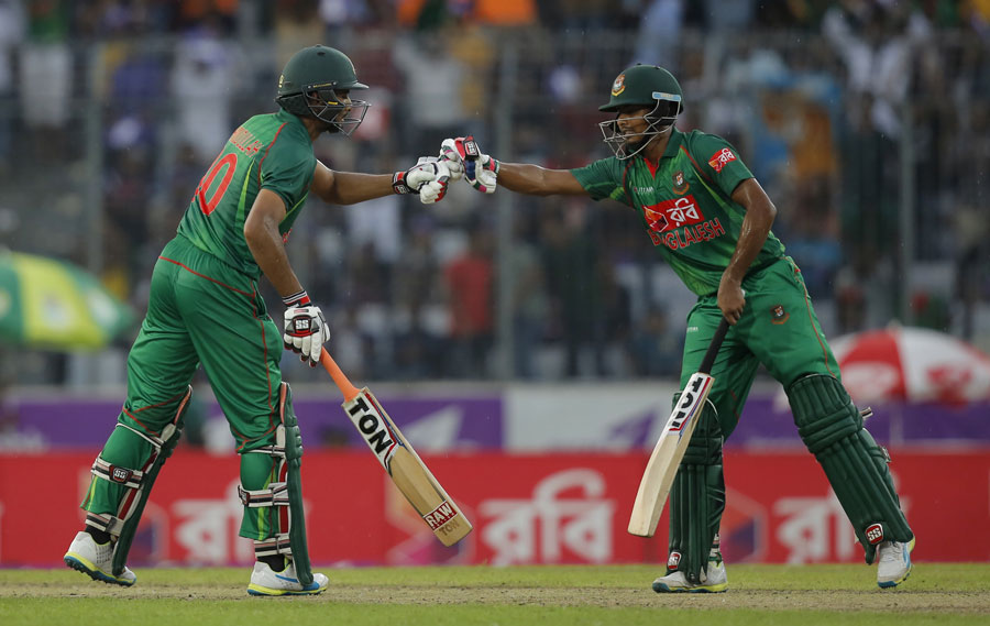 Mahmudullah and Mosaddek Hossain put on a 48-run stand during the 2nd ODI between Bangladesh and England at the Sher-e-Bangla National Cricket Stadium in Mirpur on Sunday.