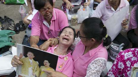 Thai people were in tears across the nation after the death of their beloved King Bhumibol Adulyadej.