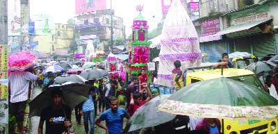 RANGPUR: A Tazia procession was brought out in Rangpur city in observance of the Holy Ashura on Wednesday.