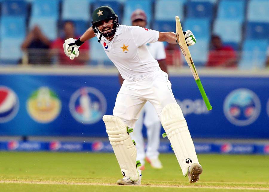 Azhar Ali is pumped after becoming Pakistan's fourth triple-centurion on the 2nd day of 1st Test between Pakistan and West Indies at Dubai on Friday.