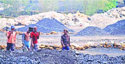 SYLHET: A view of stone quarries in Sylhet. This photo has been taken on Tuesday.