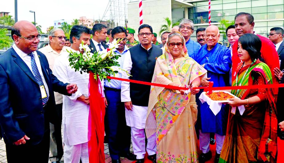 Prime Minister, Sheikh Hasina inaugurated the Digital Training Bus project for Sustainable Women Development through ICT in the city on Wednesday. Abul Maal Abdul Muhith MP, Finance Minister; Zunaid Ahmed Palak MP, State Minister, ICT Division; Kabir Bin