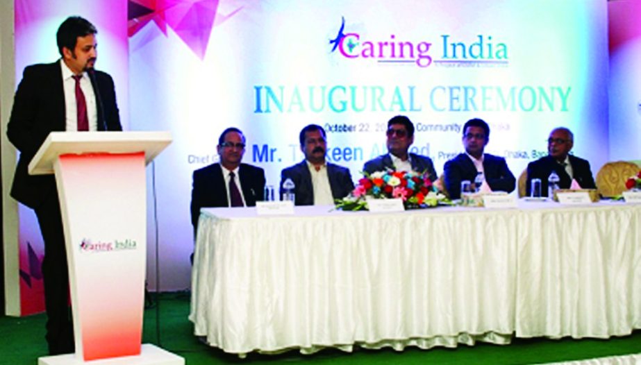 The official inauguration event of Caring India, a joint venture project of 'Ezzy Services and Resource Management (ESRM)' and 'Udaan India Pvt Ltd', India, providing medical tourism facilities held in the city on Saturday. Taskeen Ahmed, President of