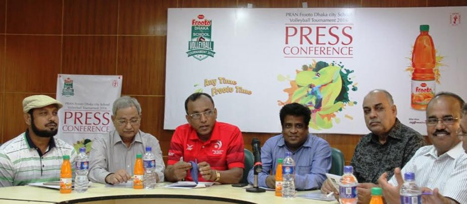 General Secretary of Bangladesh Volleyball Federation Ashikur Rahman Miku addressing a press conference at the conference room of Bangabandhu National Stadium on Saturday.