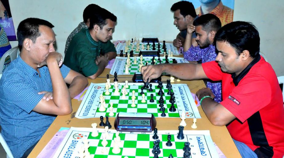 A scene from the SAIF POWERTEC 42nd National B Chess Championship at the National Sports Council on Saturday.