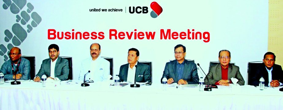 Muhammed Ali, Managing Director of United Commercial Bank, presided over its business review meeting at banks head office in the city recently. Mirza Mahmud Rafiqur Rahman, AE Abdul Muhaimen, managing directors, Md. Tariqul Azam, Mohammed Shawkat Jamil, M