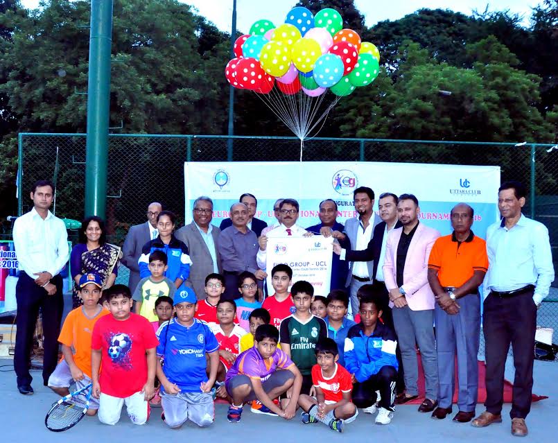 State Minister for Foreign Affairs Shahriar Alam, who is also President of Bangladesh Tennis Federation inaugurating the Uro Group UCL National and Inter-Club Tennis Competition at Ramna National Tennis Court Complex on Tuesday.